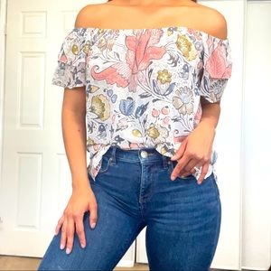 Floral off the shoulder blouse